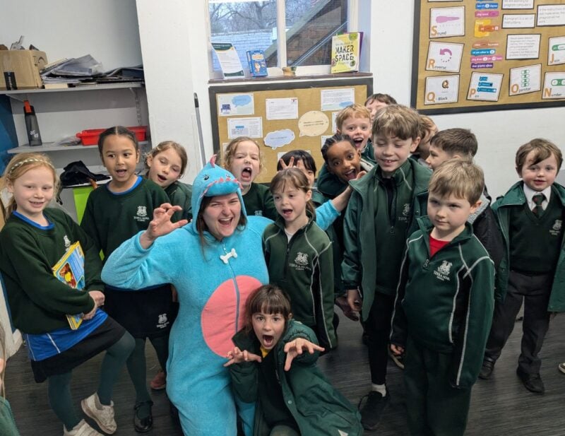 Happy school children