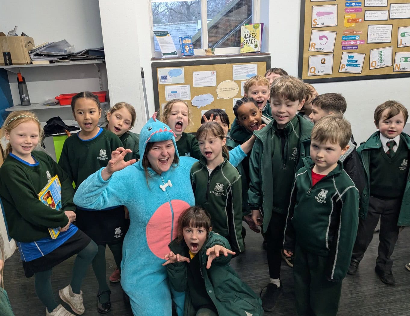 Happy school children